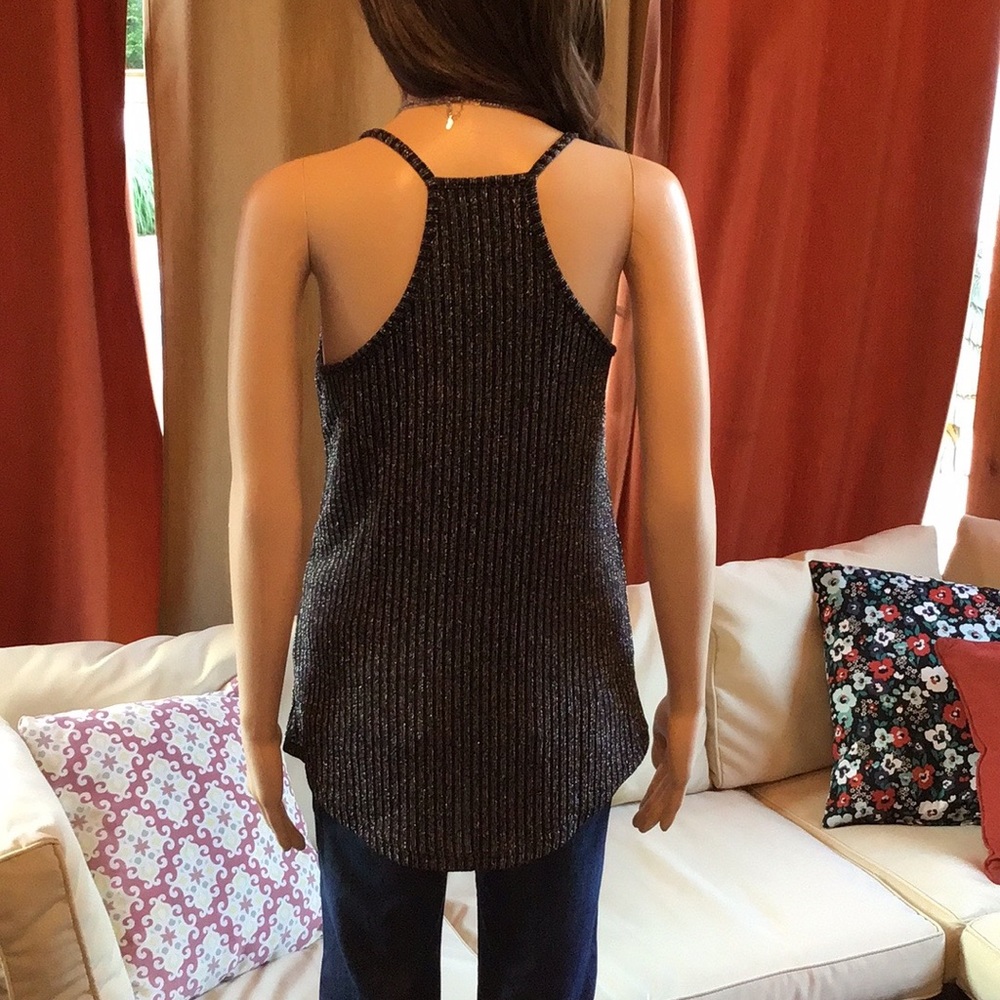 SILVER SPARKLE and  BLACK KNIT TANK TOP - Picture 11 of 12